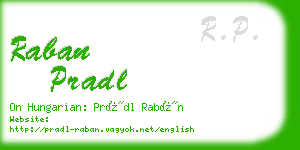 raban pradl business card